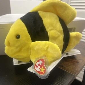 TY Beanie Buddy BUBBLES the Fish 10" New Retired with Tag 1998 - Picture 1 of 4