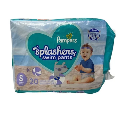Pantalones de natación Pampers Splashers talla S 13-24 libras 20 unidades NUEVO sin abrir Foto 1 de 2