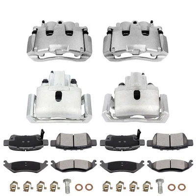 Front & Rear Brake Calipers + Ceramic Pads Kit Pair For 06 07 08 DODGE RAM 1500 Foto 1 de 4