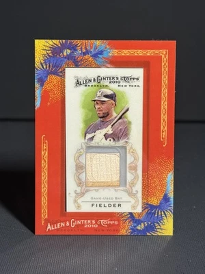 2010 Topps Allen and Ginter Prince Fielder Game Used Bat Relic Milwaukee Brewers - Image 1 of 2