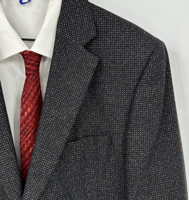 Jaqueta blazer JACK VICTOR LUXORWOOD casaco esportivo lã cashmere marrom texturizado 44L - Imagem 1 de 4