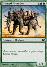 TRAINED ARMODON FOIL 9th Edition MTG Magic the Gathering Cards DJMagic