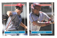 1990 Hottest Rookies Stickers - PHILADELPHIA PHILLIES Team Set