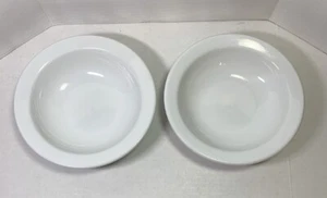 2 Oneida F801 C17 Buffalo Bright White 4.5 oz Porcelain Fruit Bowl 6 1/4" - Picture 1 of 10