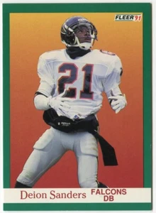 1991 Fleer #210 Deion Sanders Atlanta Falcons - Picture 1 of 2