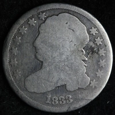 1833 Capped Bust Silver Dime GOOD E260 XDCH - Image 1 of 2