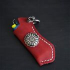 Cowhide Fire Machine Set Handmade Leather Lighter Protective  Outdoor Tool