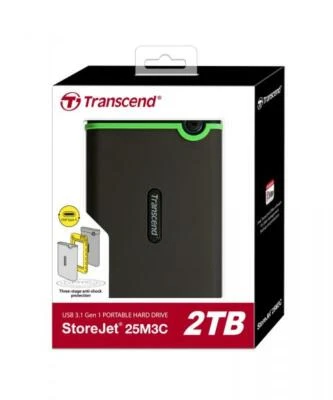 Transcend HDD externe Festplatte StoreJet 25M3 2,5 Zoll 2TB USB Typ C iron gray - Bild 1 von 2