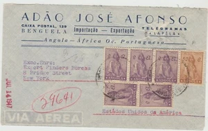 Angola 1947 Well Stamped Cover to USA good condition - Picture 1 of 2