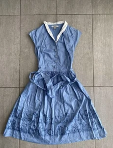 Disney Parks Bella Azul La Bella y la Bestia Vestido Tienda Talla Mediana Coleccionable - Imagen 1 de 14