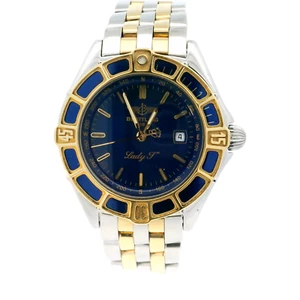 Breitling Lady J D52065 Uhr Stahl Gold Blaues Zifferblatt - Bild 1 von 4