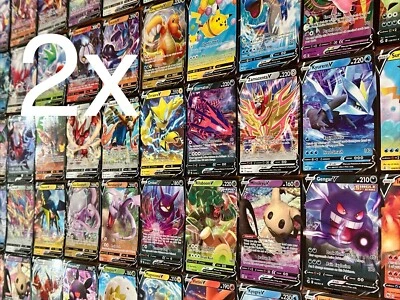200 Pokemon Cards Bulk Lot - 2x Ultra Rare V or EX +32x Rares, Holos & Rev Holos - image 1 of 4