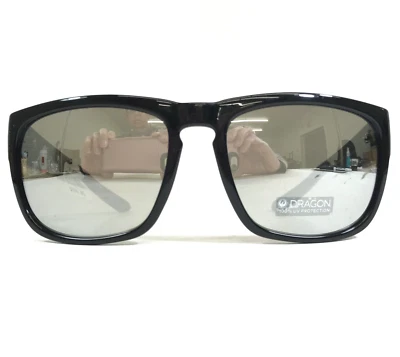 Dragon Sunglasses RUNE XL ION 011 Shiny Black Square Frames with Gray Lenses - Image 1 of 4