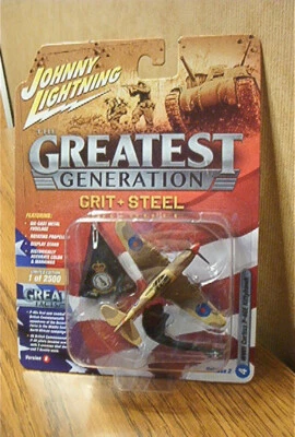 Johnny Lightning Greatest Generation Grit & Steel WWII Curtiss P-40E Kittyhawk - Image 1 of 2