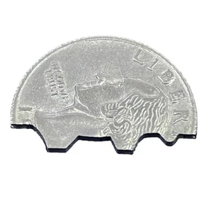 Folding Coin Bite Out Quarter Coin Bite Magic Trick - Novelty Free Shipping! - Picture 1 of 5