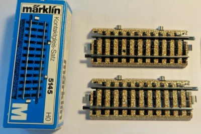 2 x Märklin 5145 H0 Contact Track Set Straight M Track New in Original Packaging - Image 1 of 2