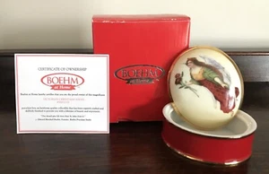 2005 Home Interiors 3.5" Boehm Red Victorian Christmas Angel Trinket Orig Box - Picture 1 of 8
