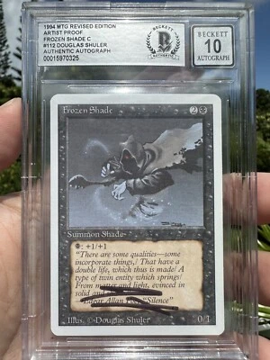 FROZEN SHADE, ARTIST PROOF / SKETCH, REVISED, 1994 MTG, DOUGLAS SHULER, BAS 10! - Image 1 of 3