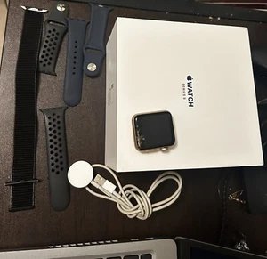 Apple Watch Series 3 GPS + Cellular 38MM Gold Aluminum Case Includes Box - Picture 1 of 3