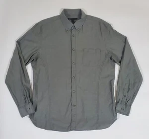JOHN VARVATOS Mens Lightweight Shirt Large Button Down Long Sleeve Gray - Picture 1 of 13