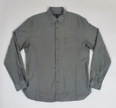 JOHN VARVATOS Mens Lightweight Shirt Large Button Down Long Sleeve Gray - Image 1 of 4