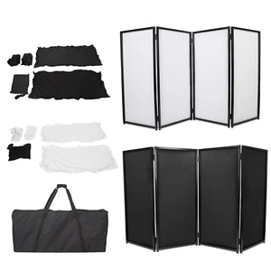 White Black DJ Event Facade Scrim Metal Frame Booth With Travel Bag Case - Picture 1 of 14