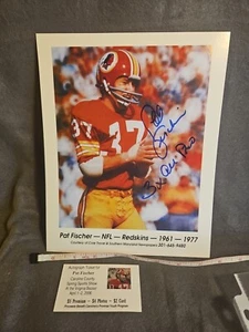 Foto Pat Fischer 3 X ALL-PRO Redskins autografata firmata 8x10 COLE TRAVEL  - Foto 1 di 5