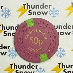 ⚡️❄️ Casino Chip 😳 50p Knights Bridge London ⚡️❄️⚡️❄️⚡️❄️ - Picture 1 of 2