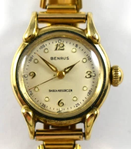 Vintage Benrus Shock-Absorber Mechanic 10KRGP & SS Case Lady Watch Runs lot.wa - Picture 1 of 6