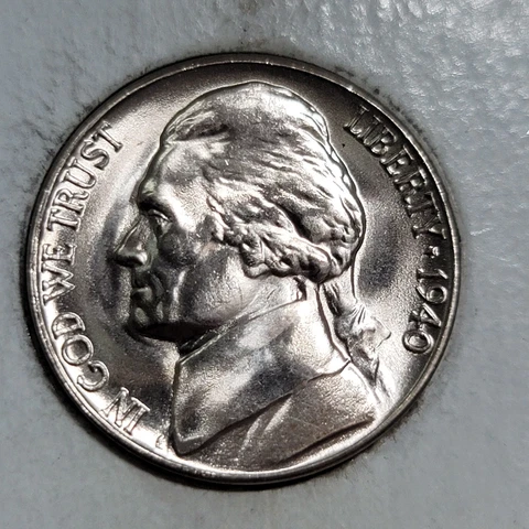1940 D Denver Mint Jefferson Nickel from OBW  8934 Cover