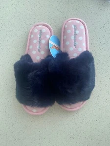 Peter Alexander ladies slippers navy/pink large GREAT MOTHERS DAY GIFT - Picture 1 of 3