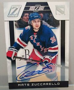 2010-11 Zenith Mats Zuccarello Rookie Auto /999 On Card Signature RC Must See!