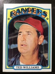 Ted Williams 1972 Topps Vintage Baseball Card #510 Rangers Red Sox SHARP CLEAN!! - Picture 1 of 2