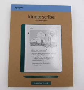 Amazon Kindle Scribe 64GB 2nd Generation With Premium Pen Metallic Jade SEALED - Picture 1 of 3