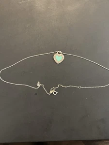 Tiffany & Co. Necklace Return to Tiffany Love Blue Heart Toggle Sterling Silver - Picture 1 of 5