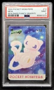 PSA 9 Mew Sealdass Fancy Graffiti Pocket Monsters 1999 - Pokémon TCG Japanese - Picture 1 of 2