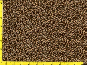 Small Black Brown Tan Leopard Quilting & Sewing Fabric by the Yard #1105 - Picture 1 of 1