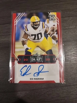 2022 Leaf Draft - Autographs Ed Ingram #BA-EI1 Red (AU, RC) - Image 1 of 2
