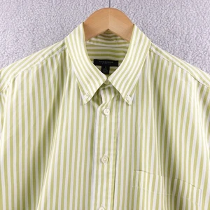 Burberry London Men Striped Button Down Shirt L Cotton Made in USA Casual - Picture 1 of 7