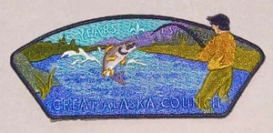 BOY SCOUT BSA GREAT ALASKA COUNCIL OA NANUK 355 523 PATCH 65TH ANN 3-D FISH CSP! - Picture 1 of 2