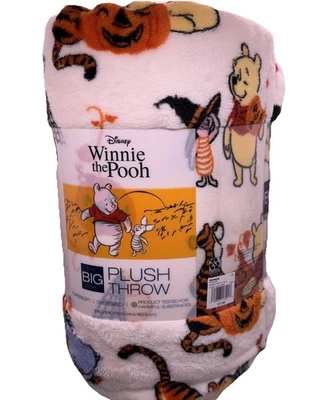 Winnie the Pooh Eeyore Tigger 5' x 6' Halloween The Big One Plush Throw Blanket  - Image 1 of 4