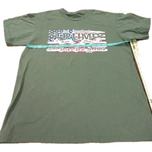 Trump Tshirt Small Green  38" x 28" 2nd Amendment Right to bear arms President  - Picture 1 of 6