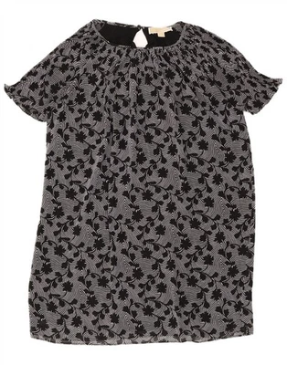 Vestido recto MICHAEL KORS para mujer de gran tamaño Reino Unido 14 mediano negro floral JB06 Foto 1 de 3