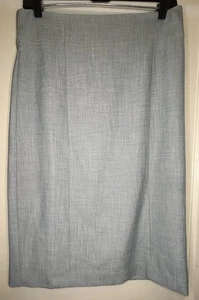 Ann Taylor Size 6 Light Blue Lined Straight Pencil Midi Slit Women’s Skirt NWT - Picture 1 of 9
