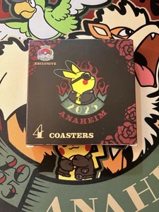 Pokémon Campeonato Mundial Pokemon Center 2025 4 Posavasos Anaheim Exclusivo NUEVO - Imagen 1 de 3