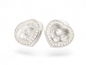 CHOPARD Happy Diamonds Ohrringe Floating Diamonds 0,7ct 18kt Weißgold - 8230£ - Bild 1 von 19