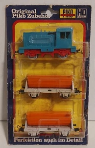 HO Scale PIKO Junior Diesellok W/2 Carriage Tippers Set  NEW EVP 21,50 M - Picture 1 of 3