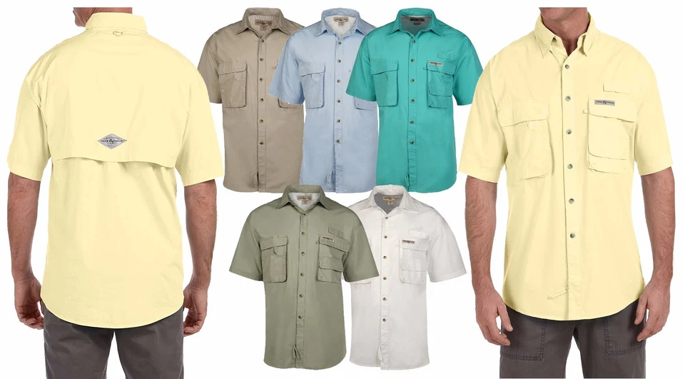 Hook & Tackle Mens Short Sleeve Fishing Shirt  Sport Shirts for Fisherman - Image 1 of 1