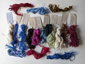 Mixed Silk & Ivory Thread  50% Silk, 50% Merino Wool Yarn skeins