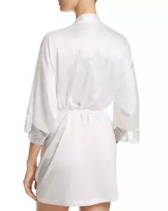 NWT! In Bloom By Jonquil Sz S The Mrs. Embroidered Satin Lace Bridal Robe CHB030 - Picture 1 of 9